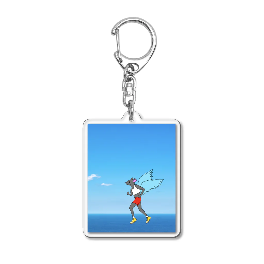 yuNN3のランニングねずみ Acrylic Key Chain