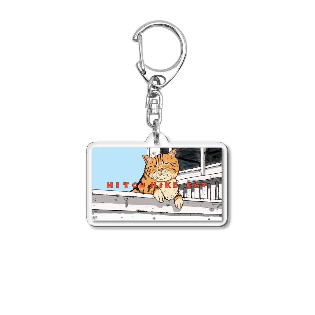 ポニーテールママの野良キャット Acrylic Key Chain