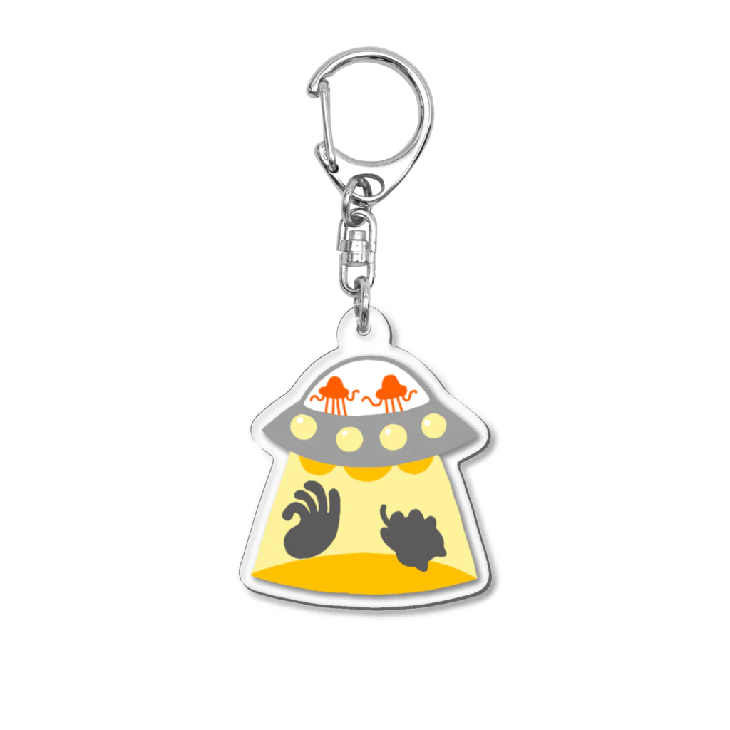 もちもちヌートリアのUFO新たな旅立ち Acrylic Key Chain