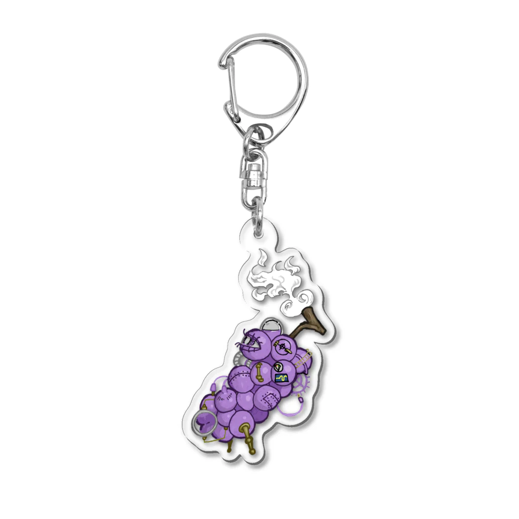 オサヤマの絵筆の🍇ぶどうマシン Acrylic Key Chain