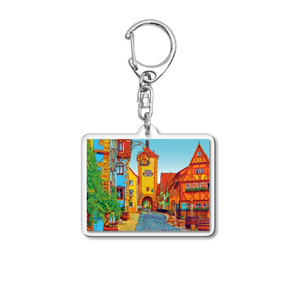 GALLERY misutawoのドイツ ローテンブルクのジーバー塔 Acrylic Key Chain