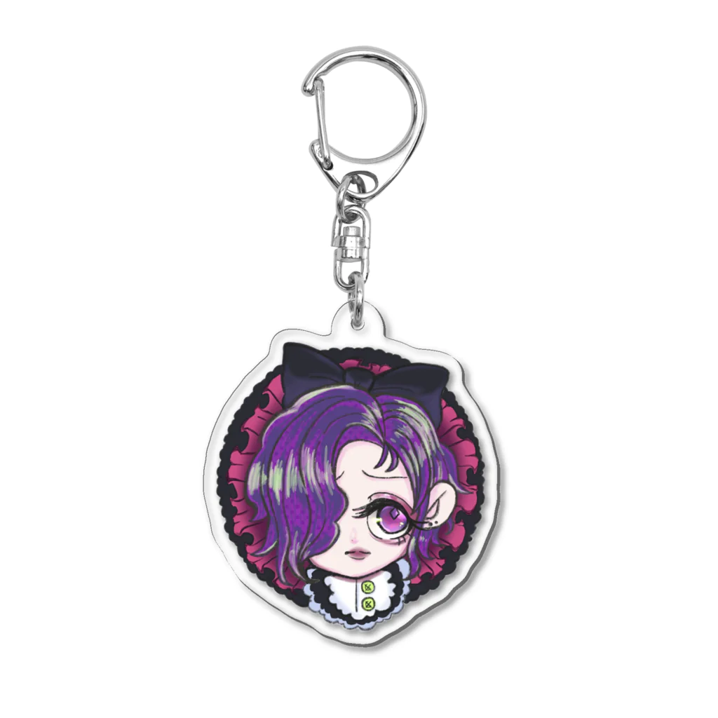 よるなの ♥♠︎妖精さんの工房♣♦のフリフリゴスロリちゃん テト Acrylic Key Chain