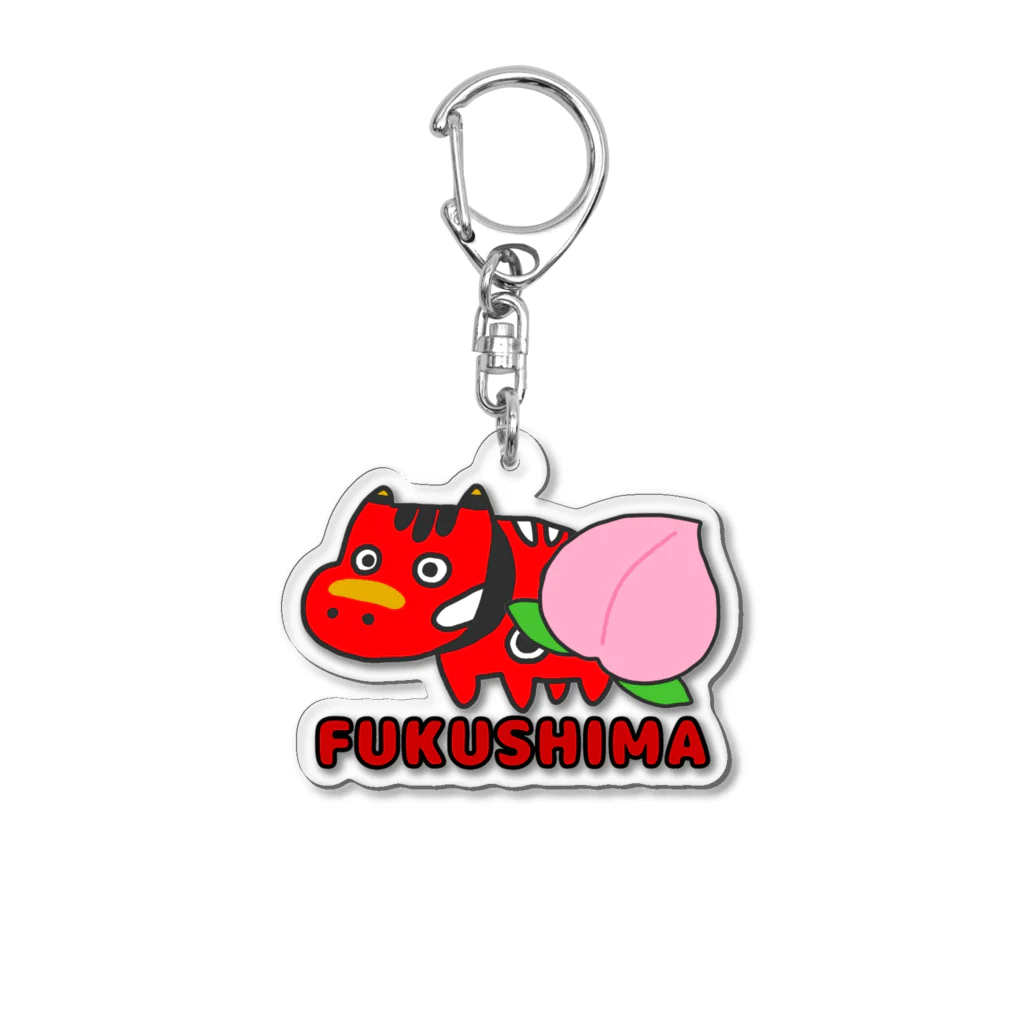 SHOP中部地方🍵🍡ご当地グッズ専門店🗾🎵のご当地キーホルダー(福島🍑) Acrylic Key Chain