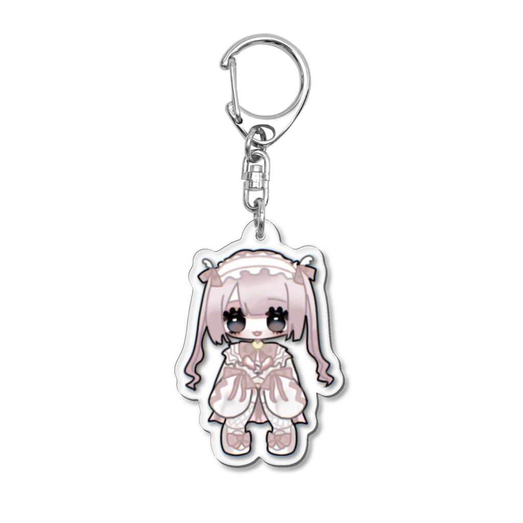 usa+の量産型おんなのこ白ピンク Acrylic Key Chain