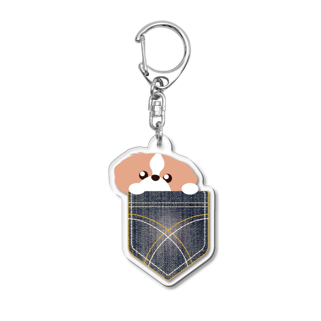 ふうふうたかの狆 Acrylic Key Chain