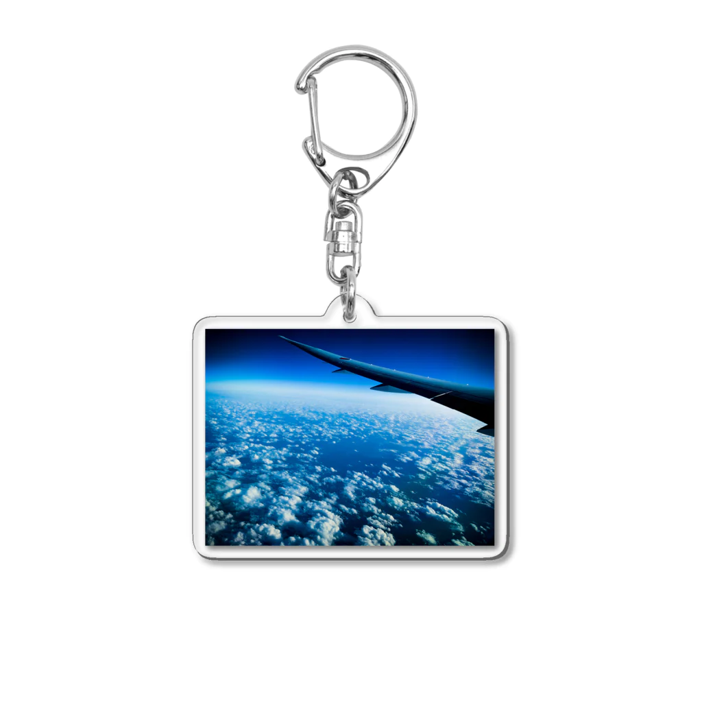 じっぷぁの写真のところの青の翼 Acrylic Key Chain