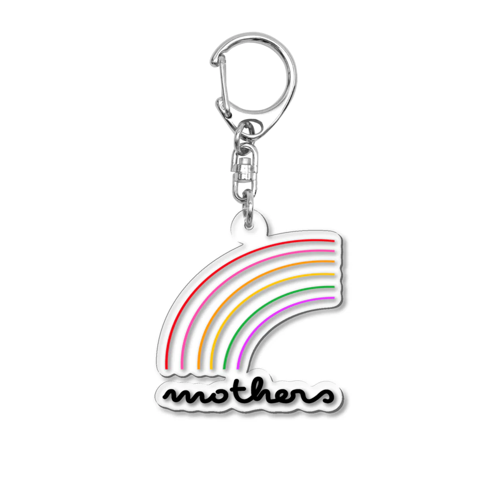 mothersのMOTHERS(虹ストライプ黒字) Acrylic Key Chain