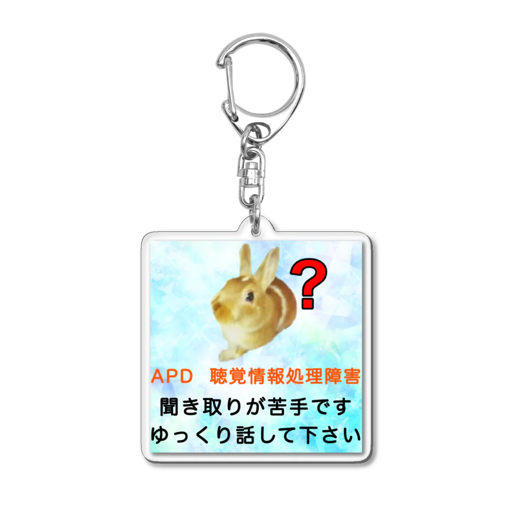 ドライのうさぎ　APD 聴覚情報処理障害　聞き取りが苦手 Acrylic Key Chain