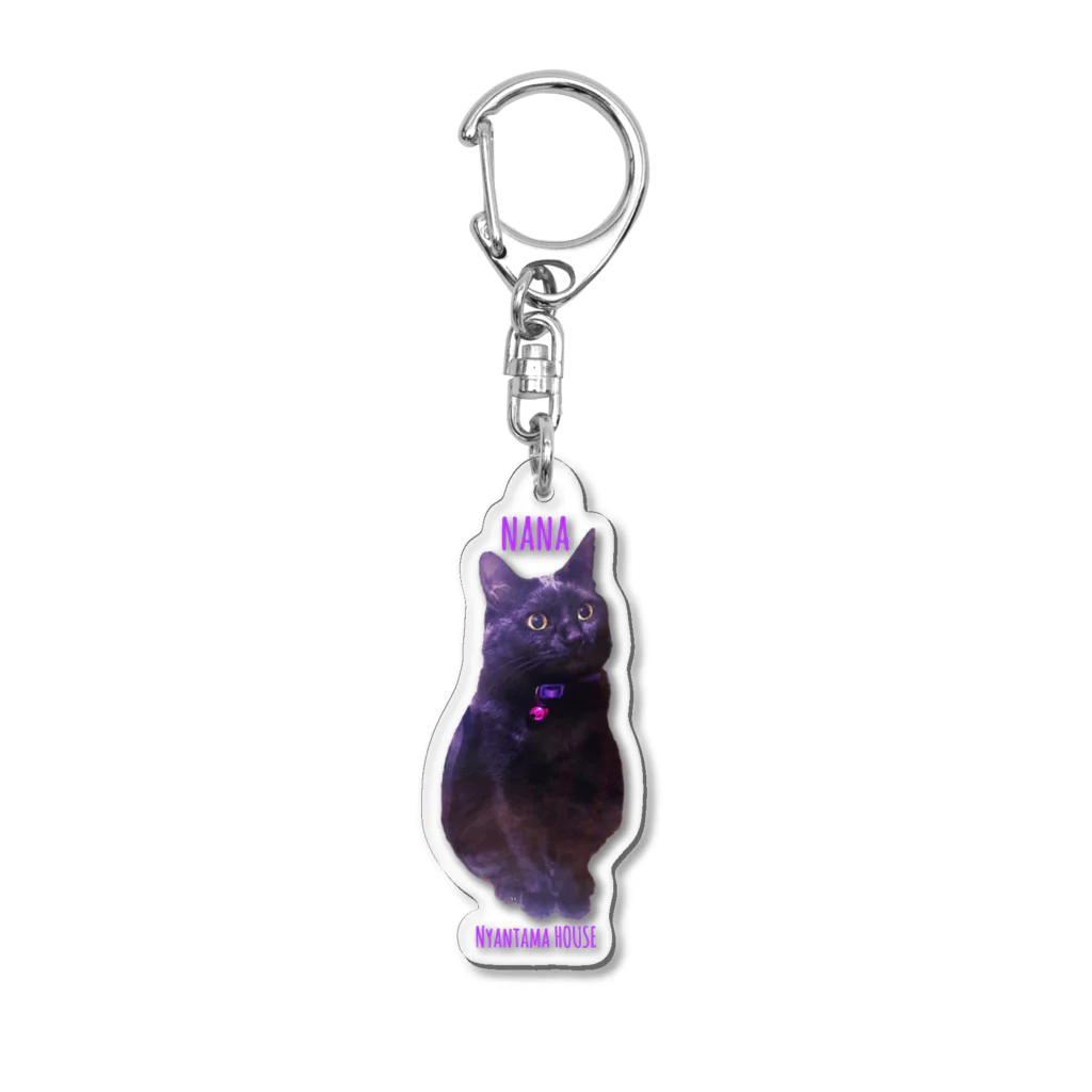 にゃんたまHOUSEのナナ シルエット Acrylic Key Chain