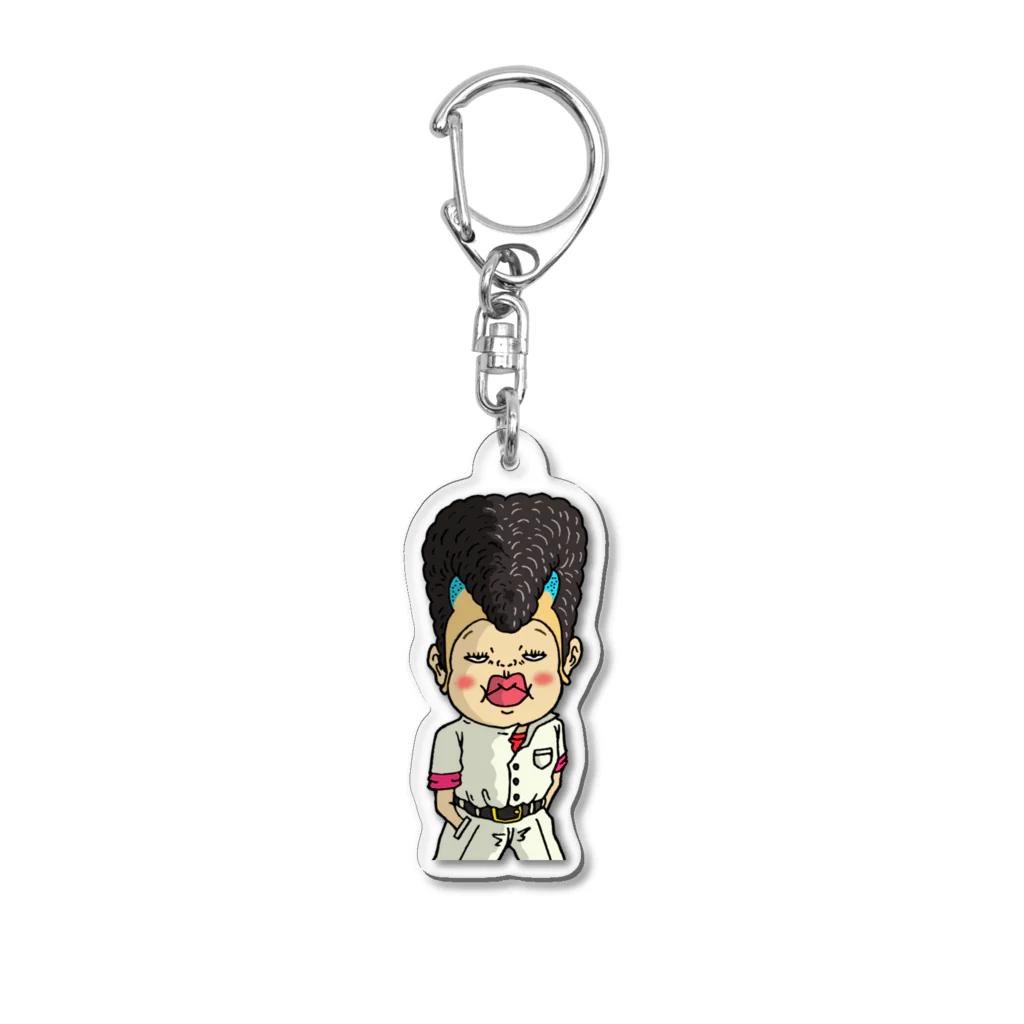 Siderunの館 B2の蔑んだ目のさげみちゃん『昭和男性アイドル風②』 Acrylic Key Chain