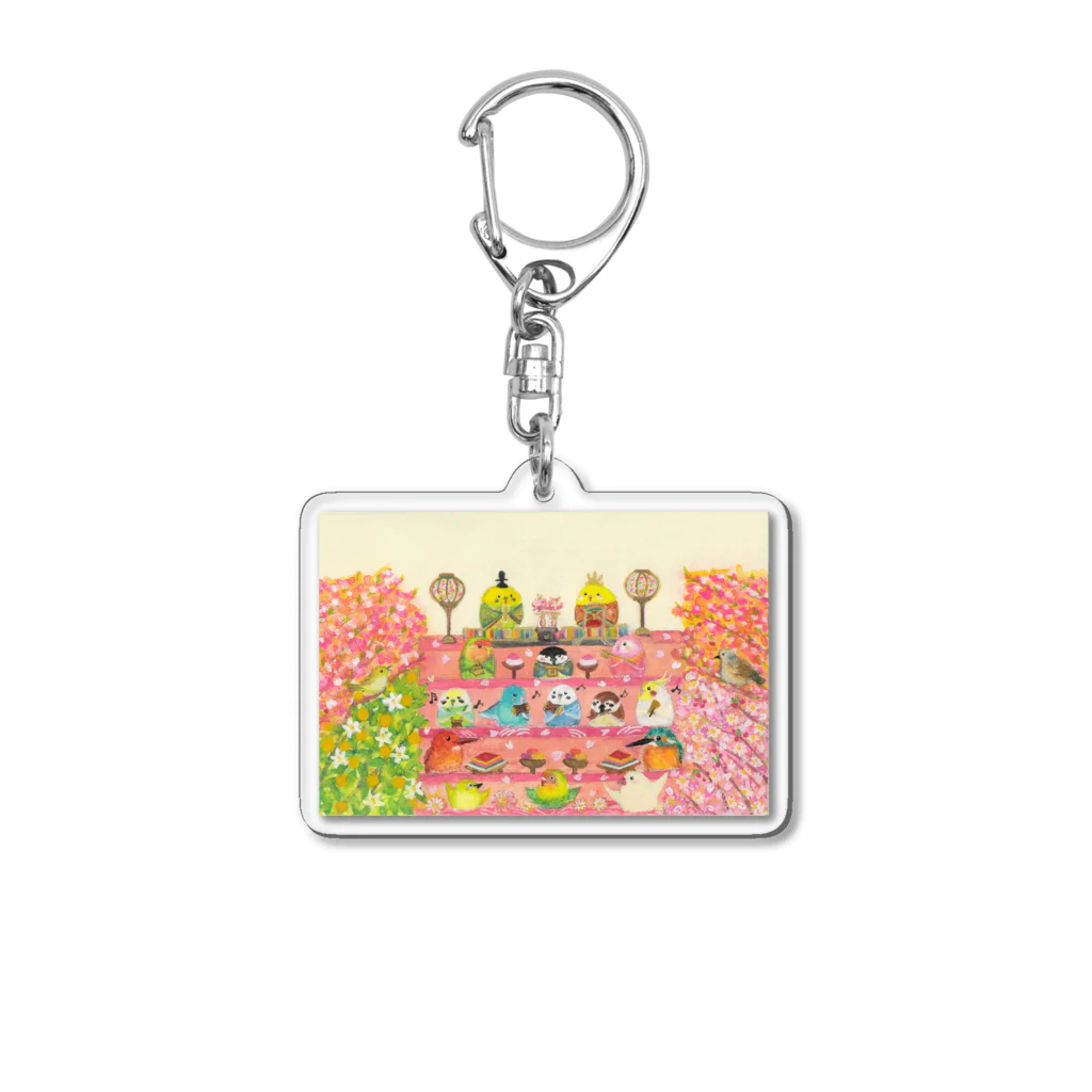 yuuwa sachi の鳥さんひなまつり Acrylic Key Chain