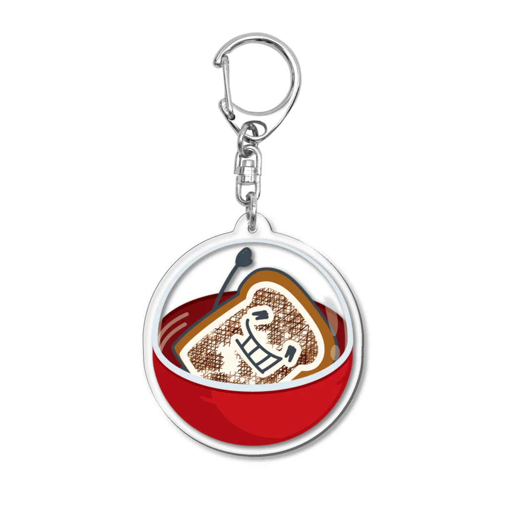 イラスト MONYAAT の食パンのこげこげっちのコロコロカプセル*ak*st Acrylic Key Chain