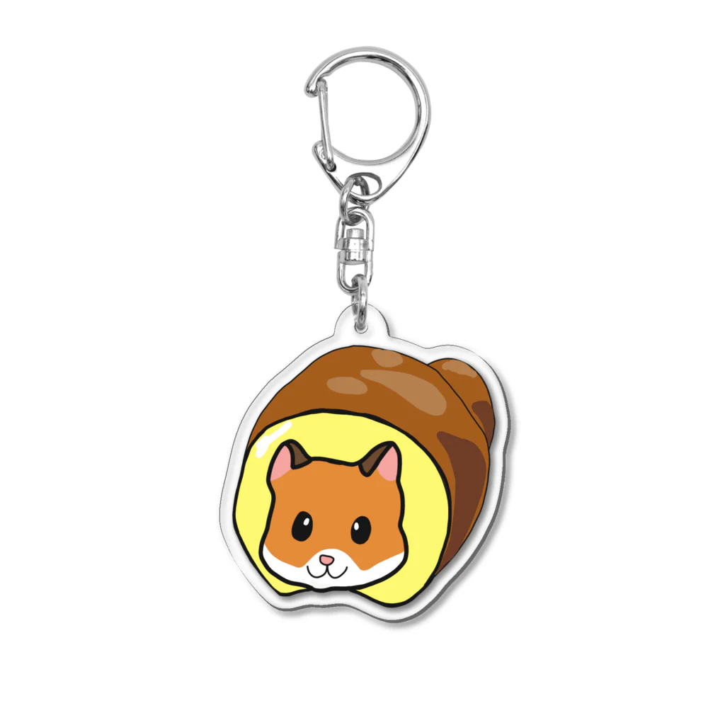 ハムぱん☆ハムロール＠直売店のハムロール（裏系はロゴ付き） Acrylic Key Chain