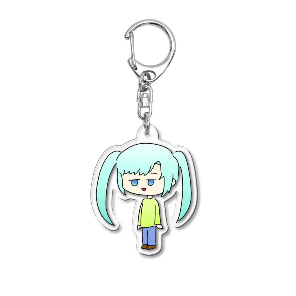 レンコンの露店のジト目なツインテLAZちゃん Acrylic Key Chain