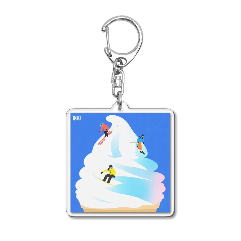 ワンデー アイデアのソフトクリームスキー Acrylic Key Chain