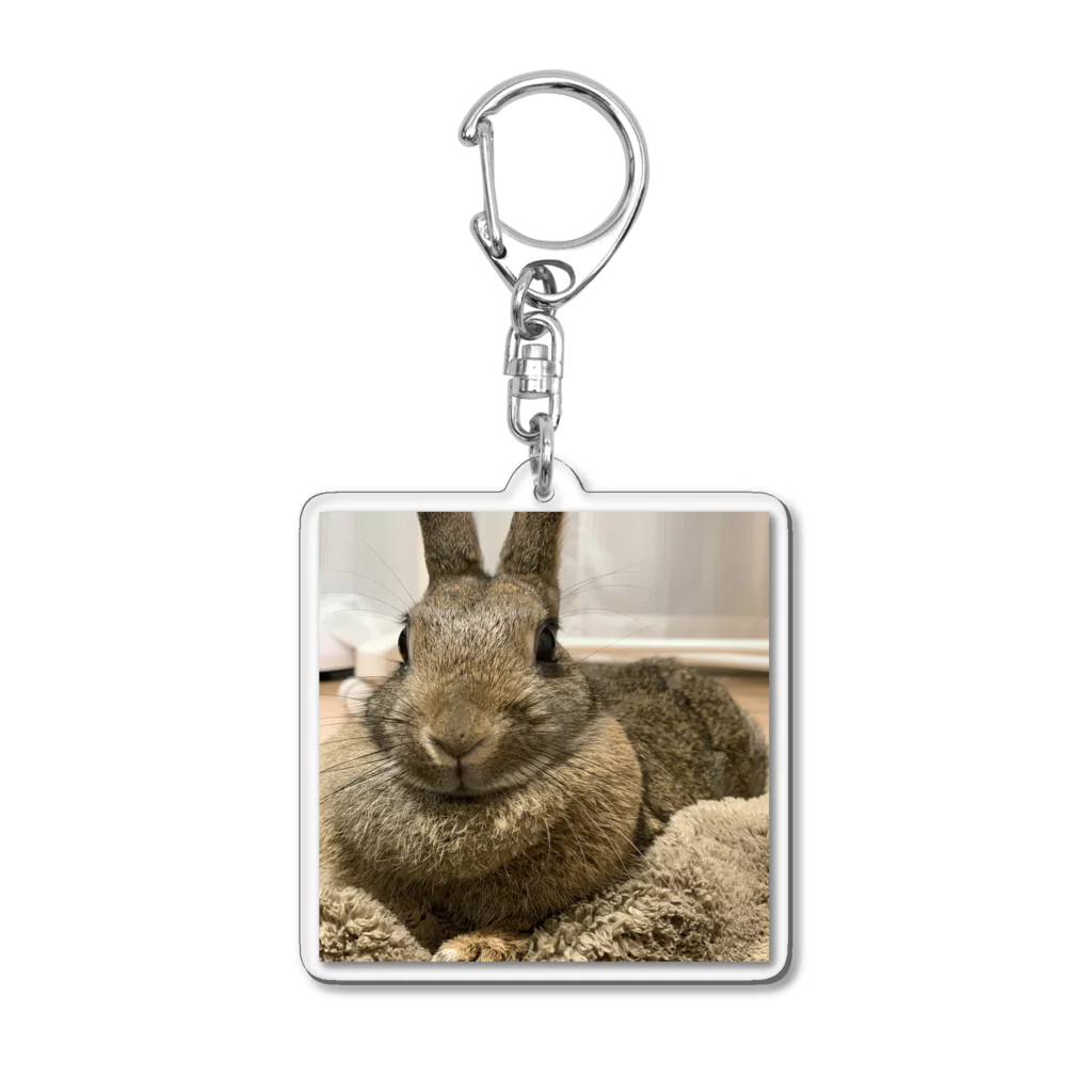 里子うさぎのきびちゃんのうさぎのきびちゃん Acrylic Key Chain