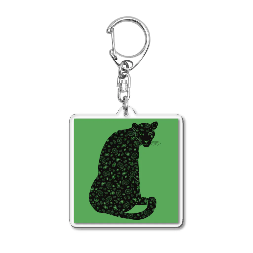 コノデザインのペイズリーヒョウ Acrylic Key Chain