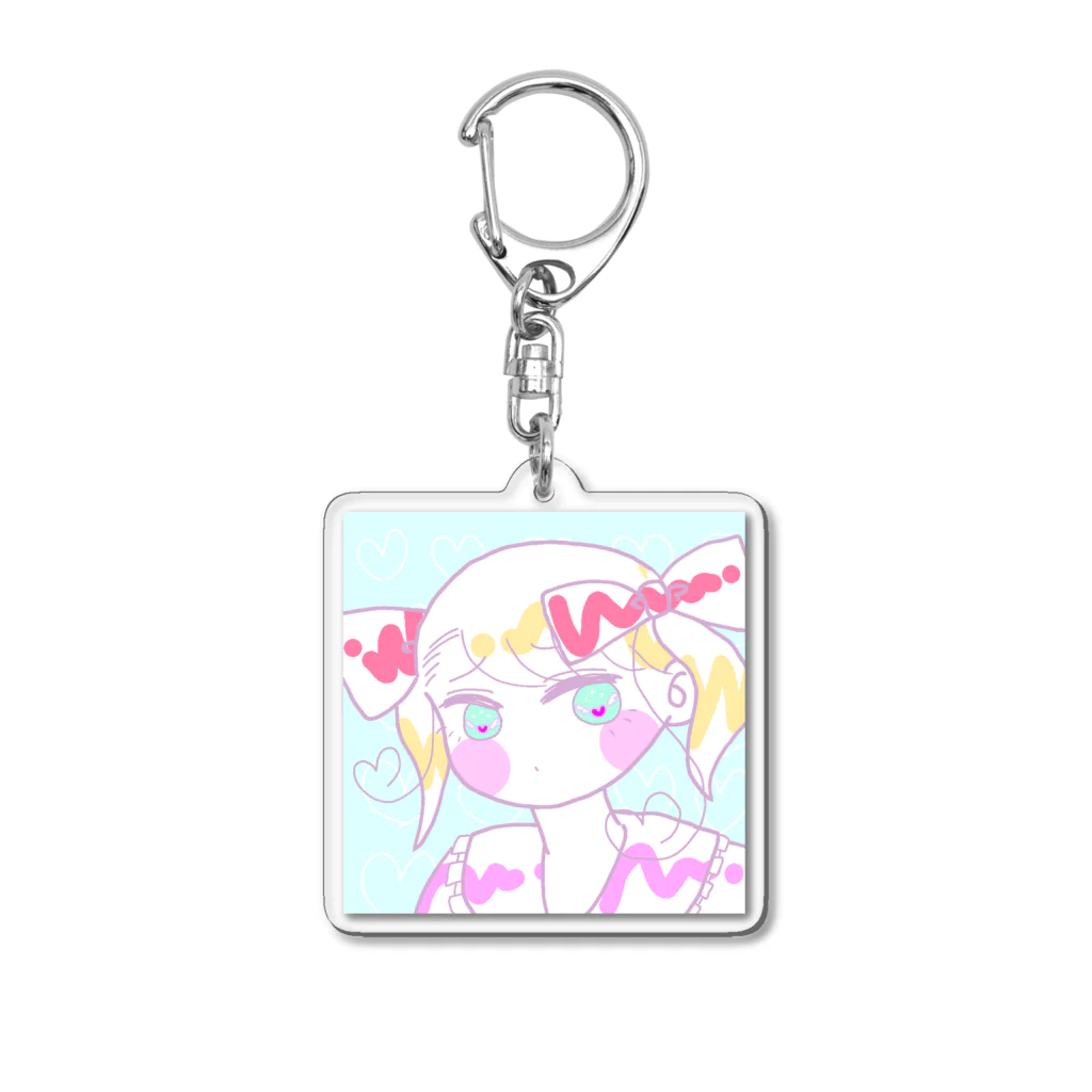 お白湯の脳内の量産型ちゃん Acrylic Key Chain