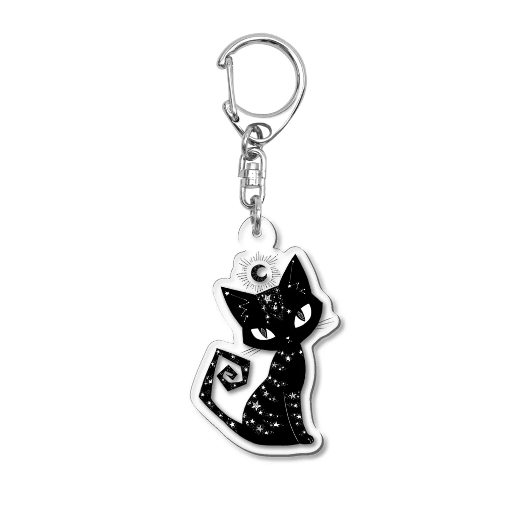 ぐるぐる洋品店のStarry Tabby Cat Acrylic Key Chain