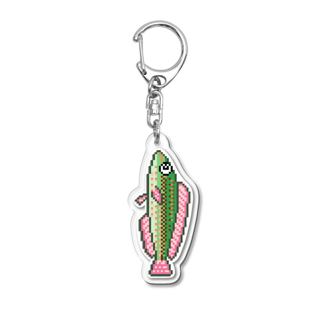 猫と釣り人のアオベラ_KC Acrylic Key Chain