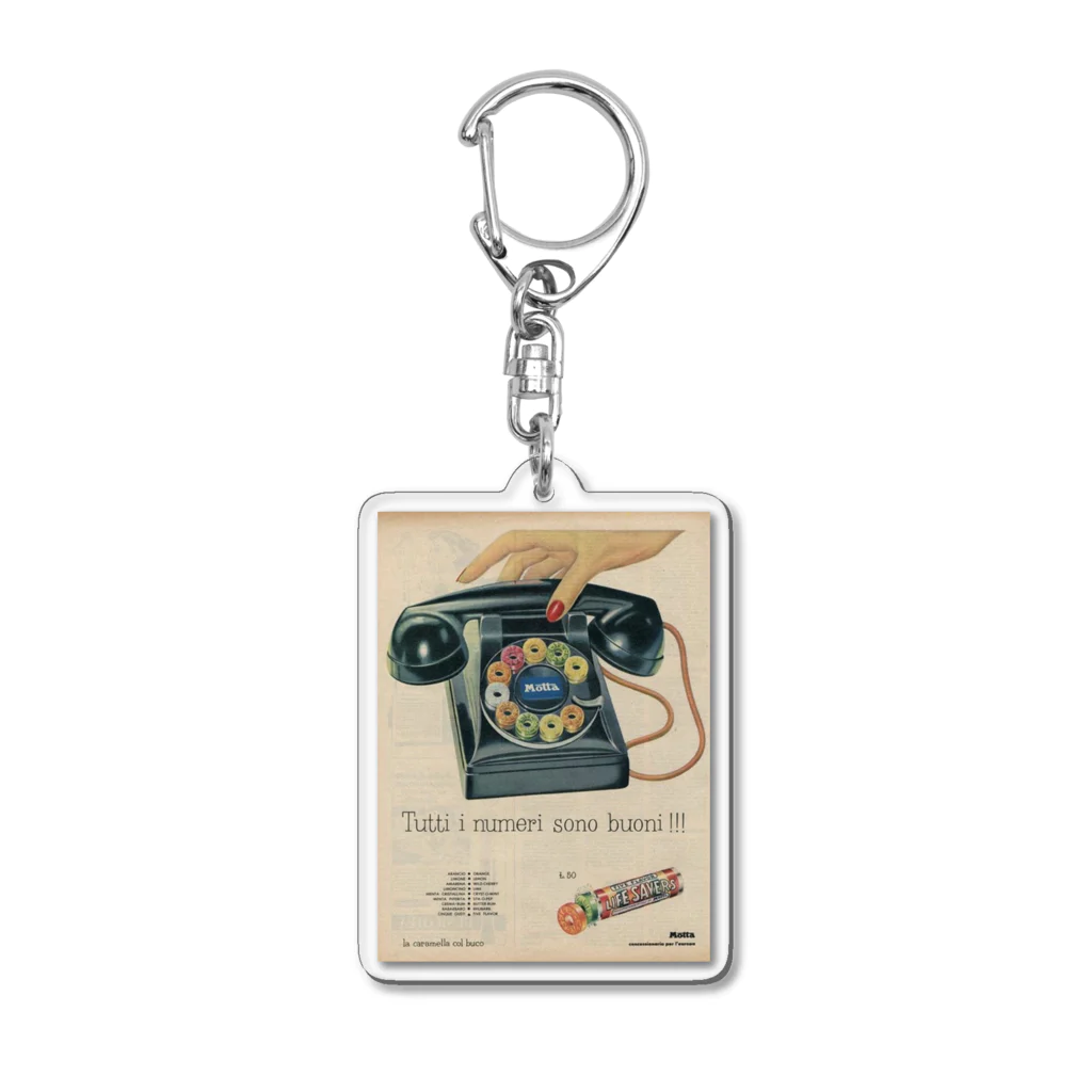 YS VINTAGE WORKSのイタリア　電話ドロップ飴 Acrylic Key Chain