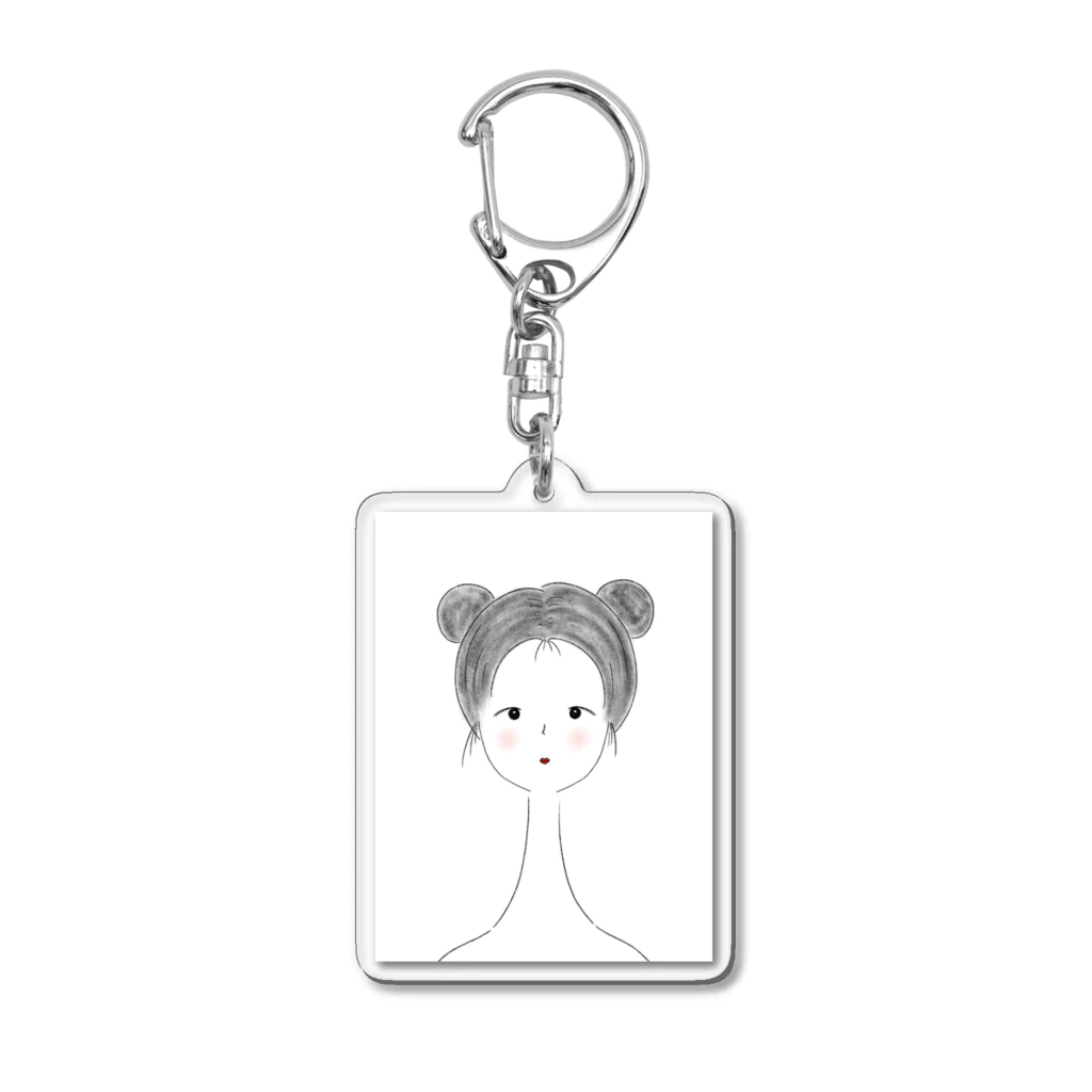 可愛いウインクのたまには？ Acrylic Key Chain