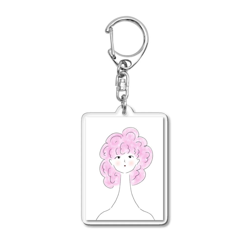 可愛いウインクの咲く Acrylic Key Chain