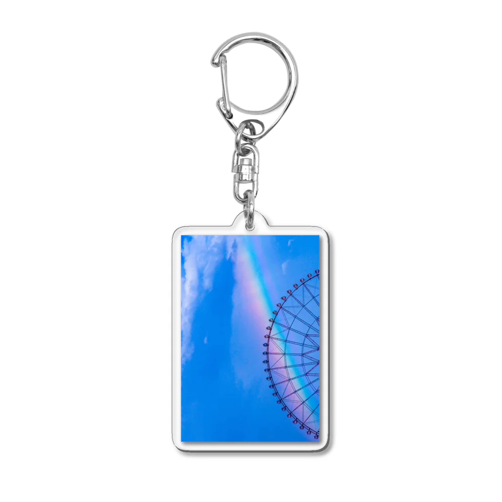 taka_1026の青空に虹 Acrylic Key Chain