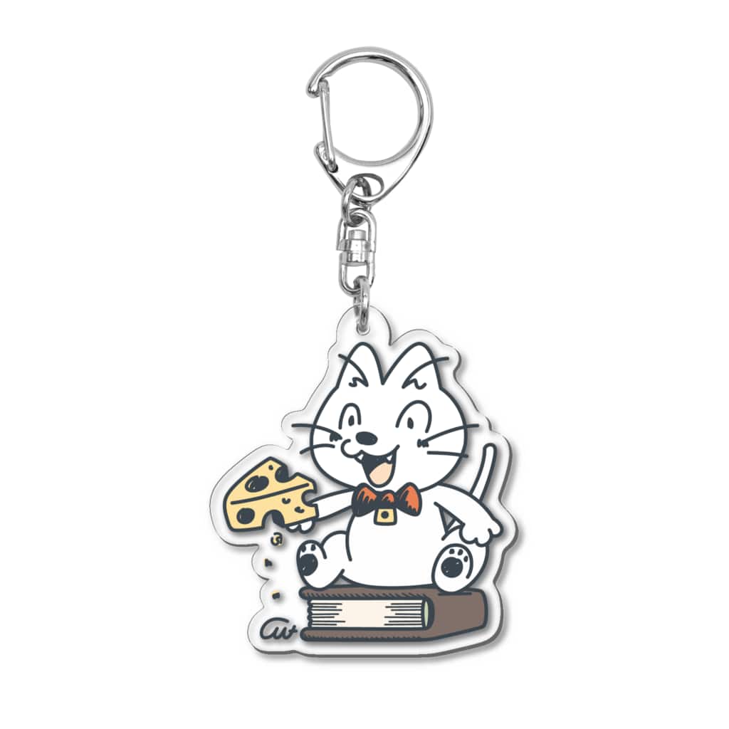 イラスト MONYAAT のねことネズミと例のチーズB Acrylic Key Chain