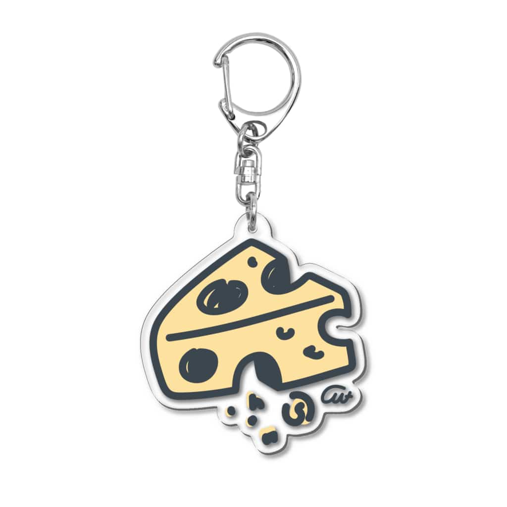 イラスト MONYAAT のねことネズミと例のチーズの例のチーズ Acrylic Key Chain