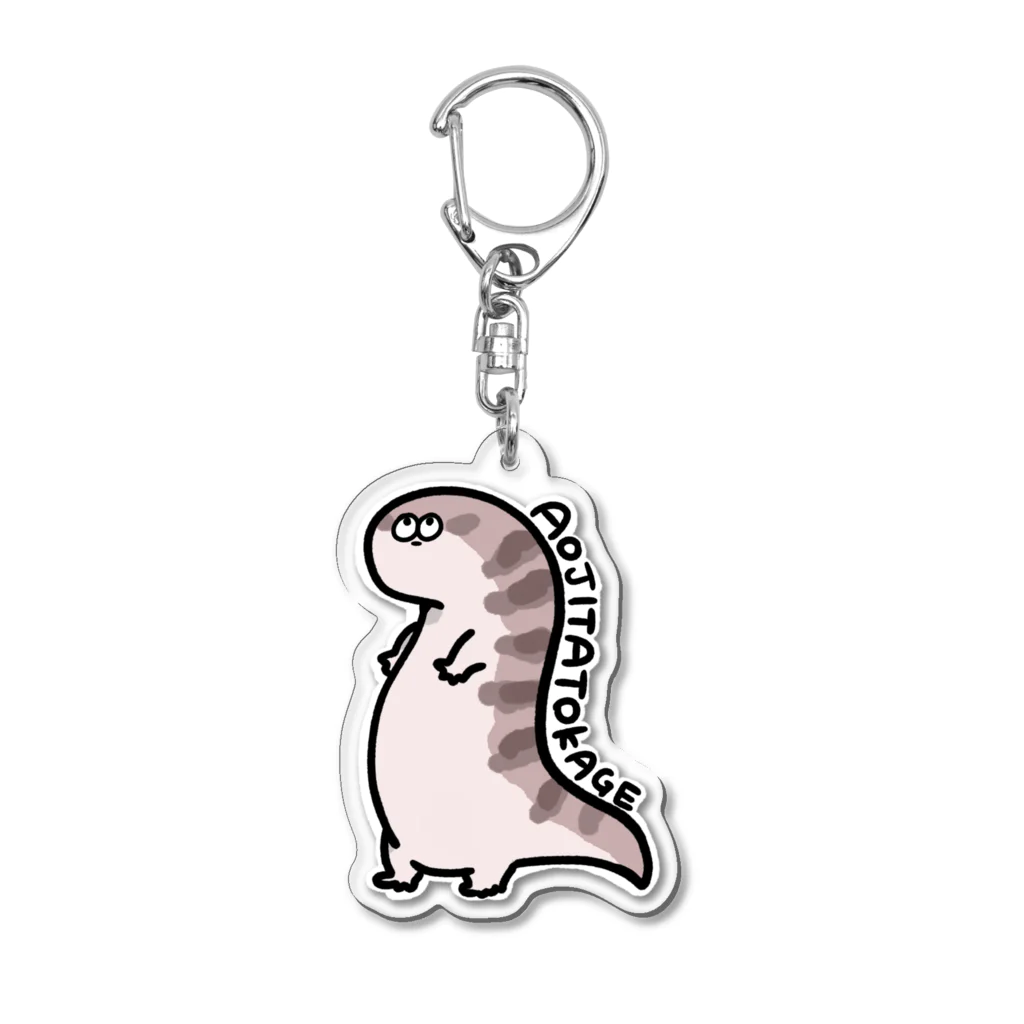 SK/WOOのアオジタトカゲのかげみちゃん Acrylic Key Chain