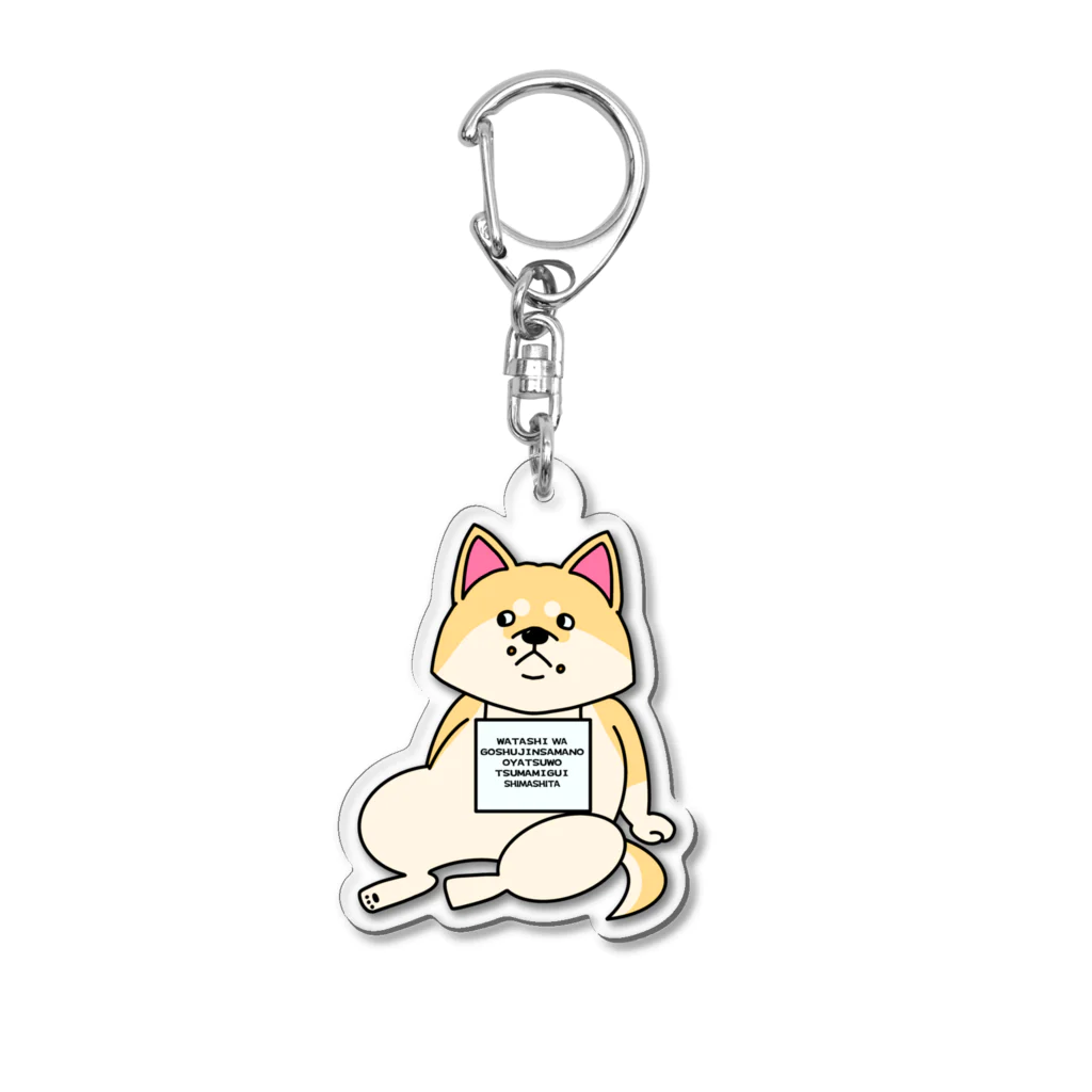 雑貨屋しじみんの確かに食べましたが? Acrylic Key Chain