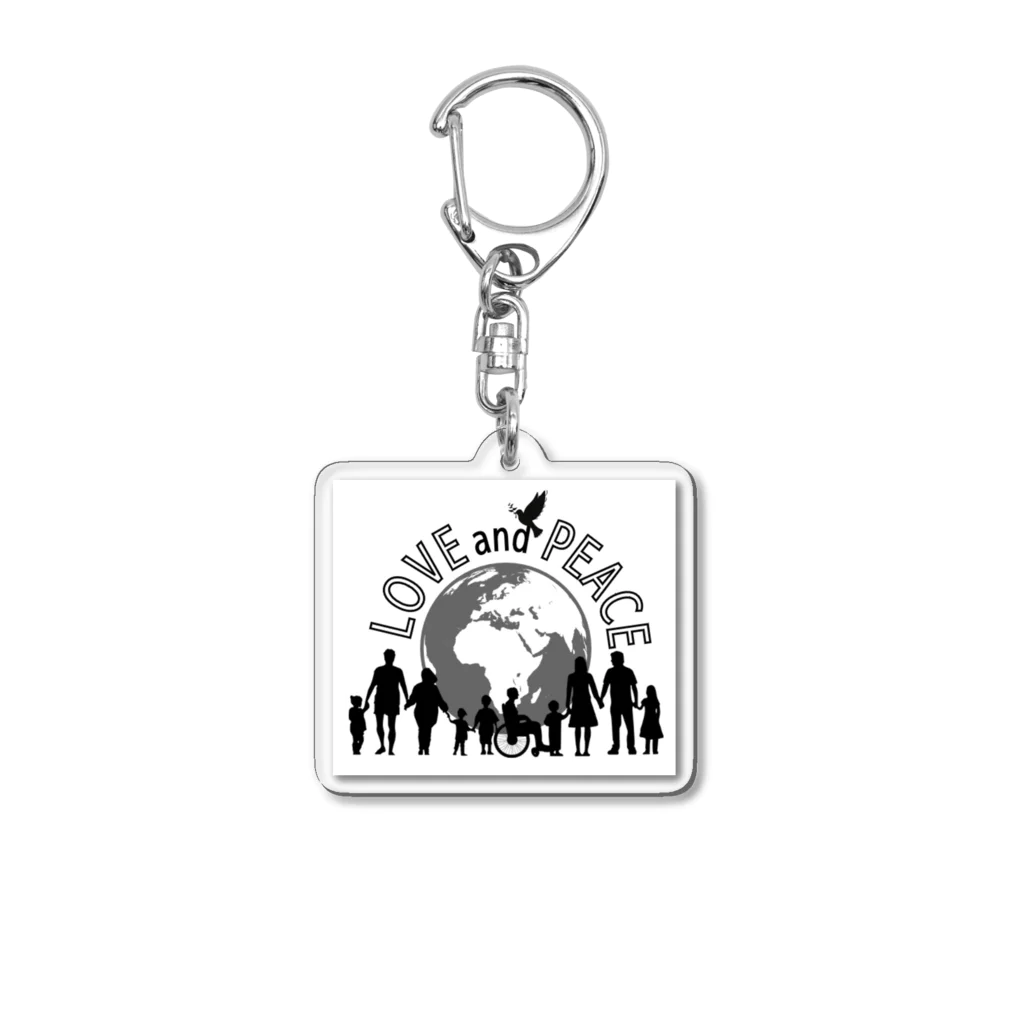 insparation｡   --- ｲﾝｽﾋﾟﾚｰｼｮﾝ｡のLOVE and PEACE Acrylic Key Chain