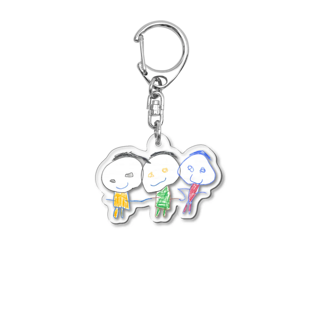 うめぼしととまととごはん。の手をつなごう。 Acrylic Key Chain