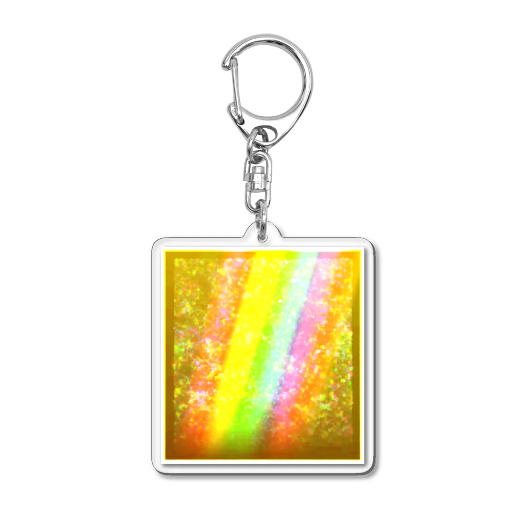 キラキラ風のキラキラ風黄色 Acrylic Key Chain