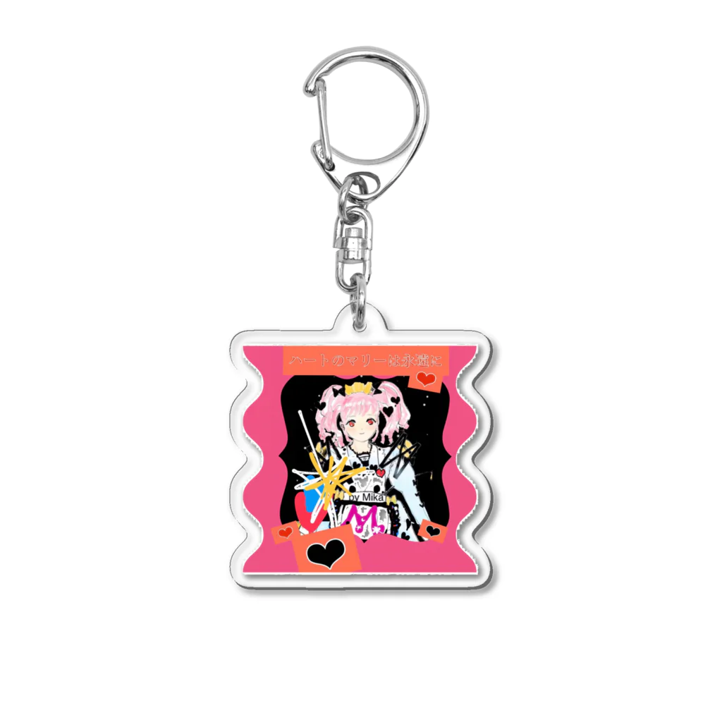 mikyacraft MIKA💓🌟赤い心臓のマリーwave Acrylic Key Chain