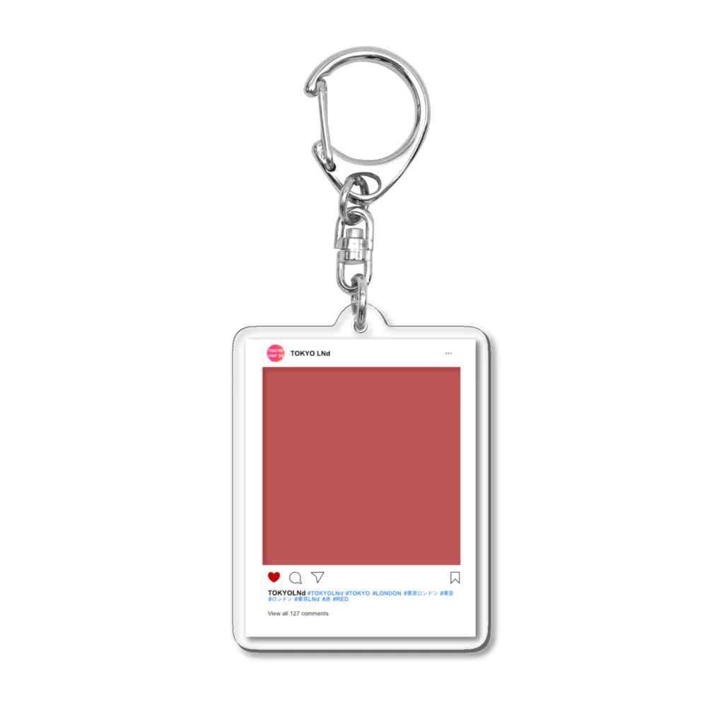 TOKYO LONdONのTOKYO LND インスタ風　キーホルダー　red Acrylic Key Chain