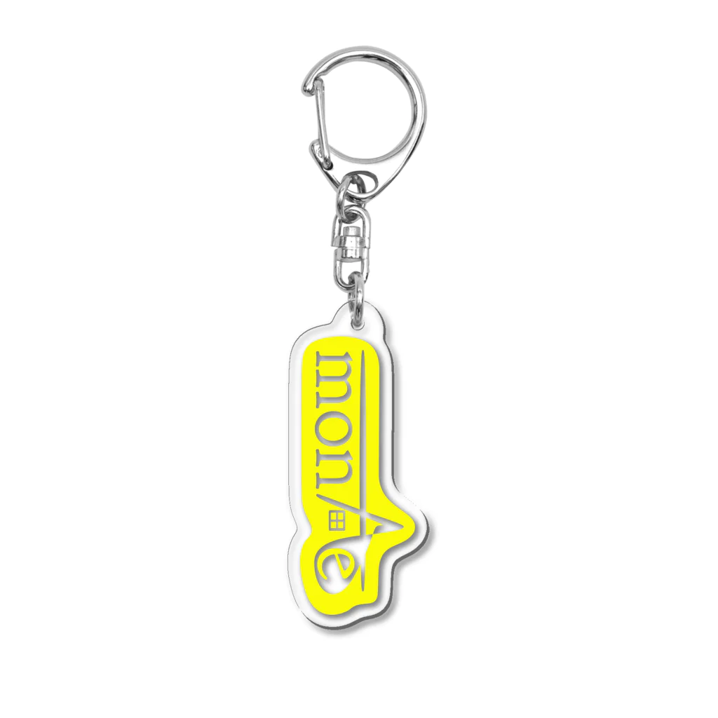 monte_storeのmonte アクリルキーホルダー　透明ロゴ黄 Acrylic Key Chain