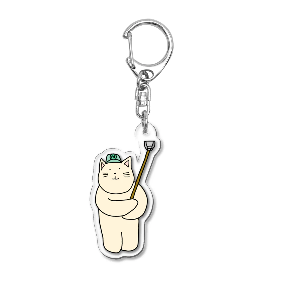 ＋Whimsyの点検ねこ Acrylic Key Chain