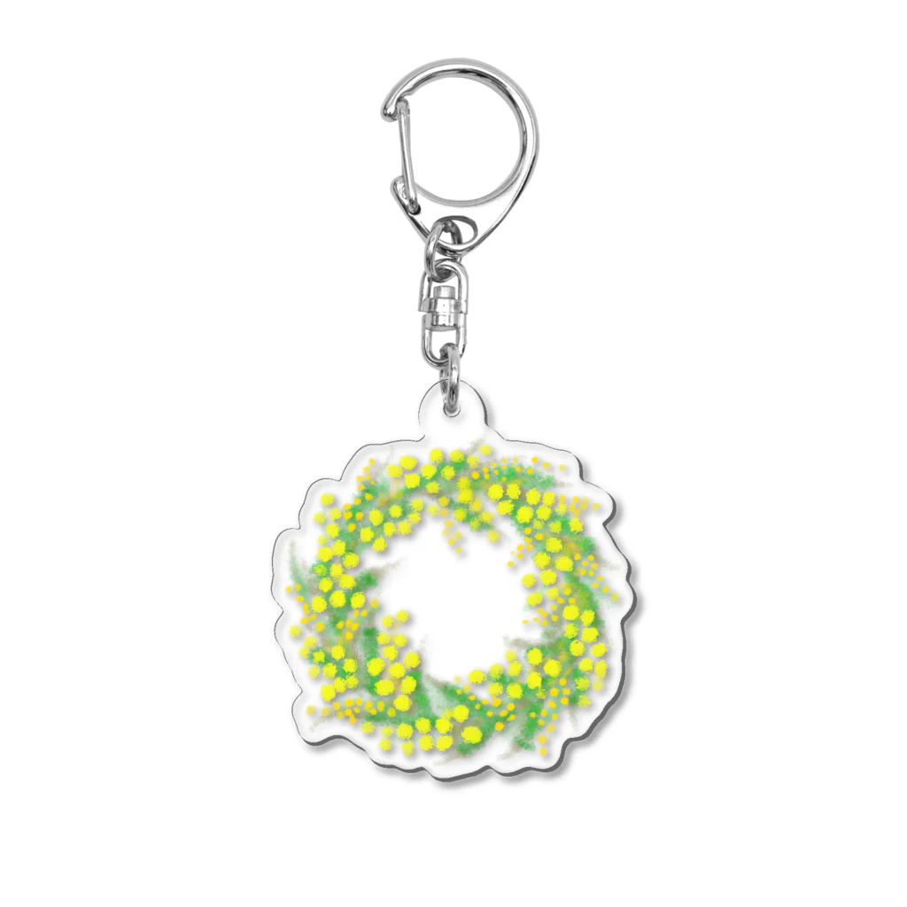 satoharuのミモザのリース Acrylic Key Chain