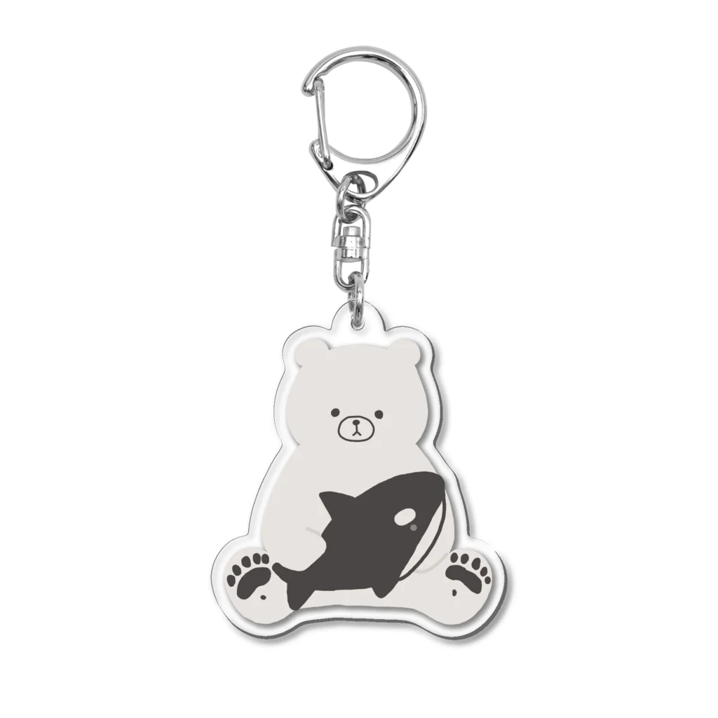 ぱぴぷいといろのシロクマとシャチ。 Acrylic Key Chain