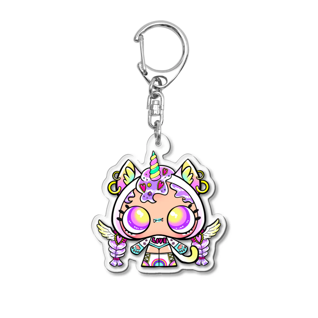 NAMOCHANG☆SHOPのねこかぶりちゃん☆MAGICAL UNICORN Acrylic Key Chain