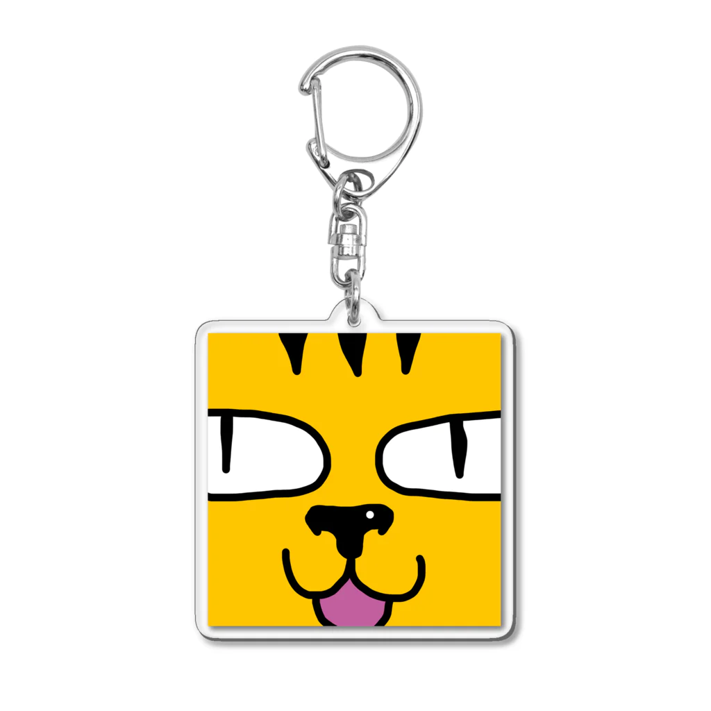 MODDY DOGGYのぶさいく猫ドギーくんどアップ Acrylic Key Chain