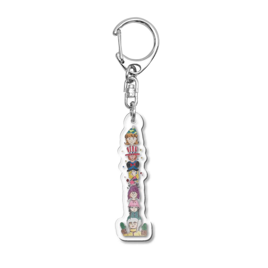 dorianの帽子トーテムポール Acrylic Key Chain