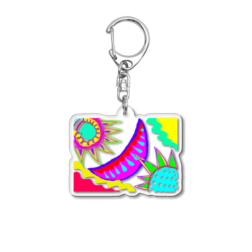 naokoの部屋のなおこの月と太陽 Acrylic Key Chain