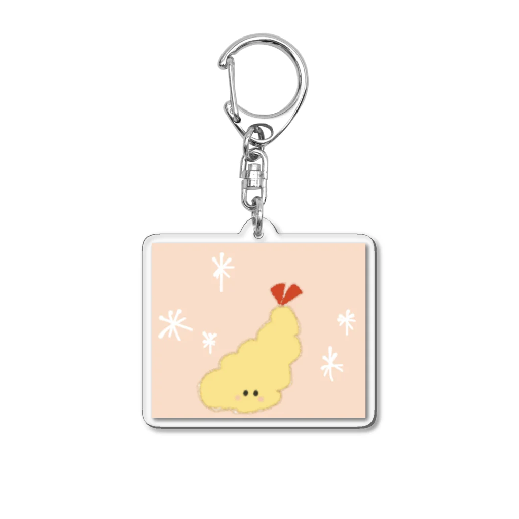 なでしこ@デザインのえび天ちゃん背景ありver. Acrylic Key Chain