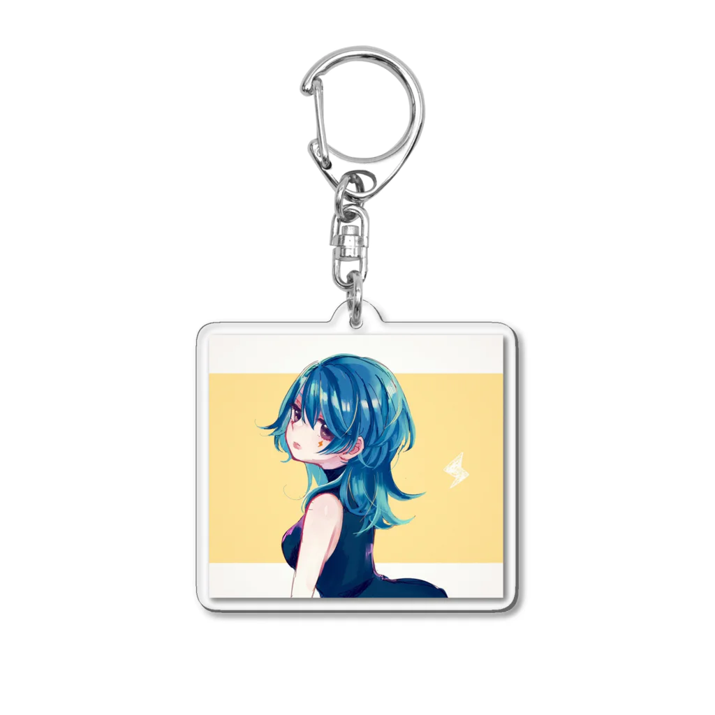 ⛅わかばやし🌱のうるふちゃん Acrylic Key Chain