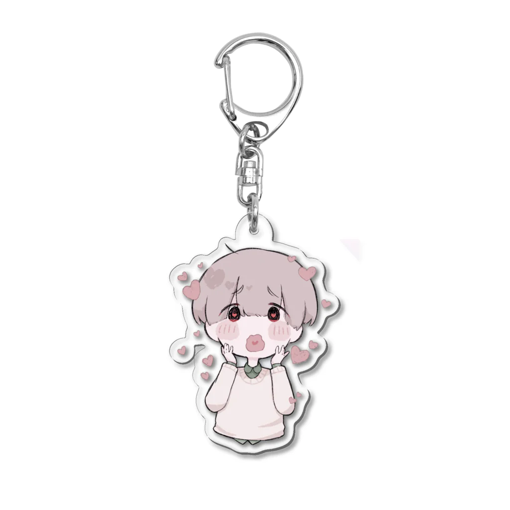 kamのきみがだいしゅきくん　ひとめぼれ Acrylic Key Chain