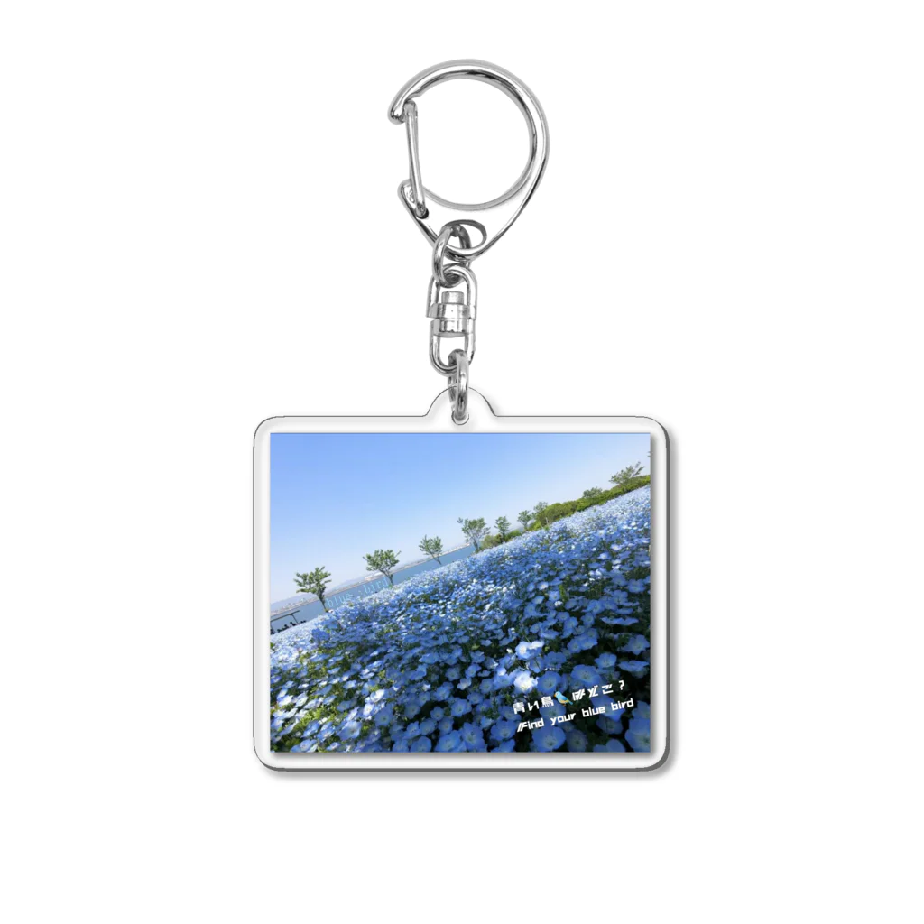 』Always Keep Sunshine in your heart🌻の青い鳥🐦はいつも側に💮 Acrylic Key Chain