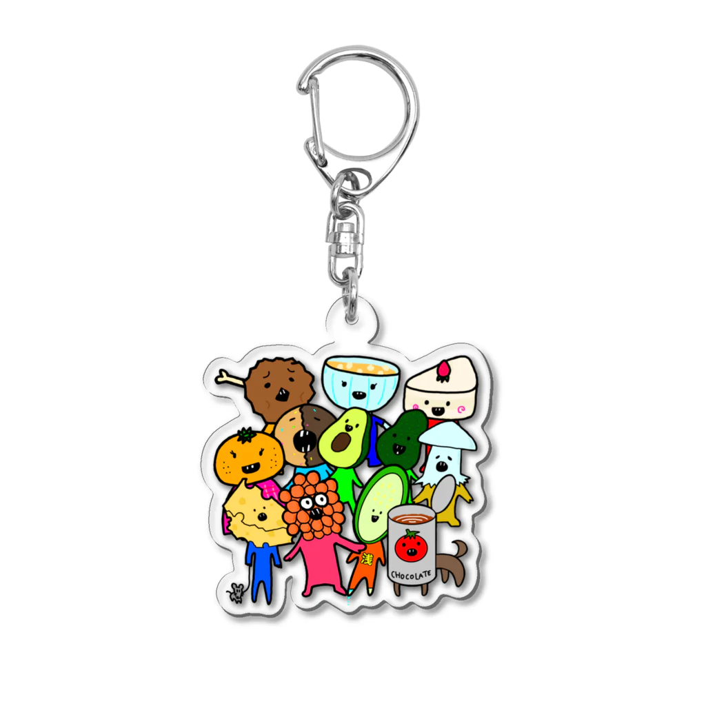 1GATAの1GATA Friends Acrylic Key Chain